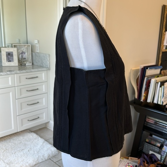 Amour Vert Black Detailed Tank Top, Medium, NWT - Picture 6 of 10